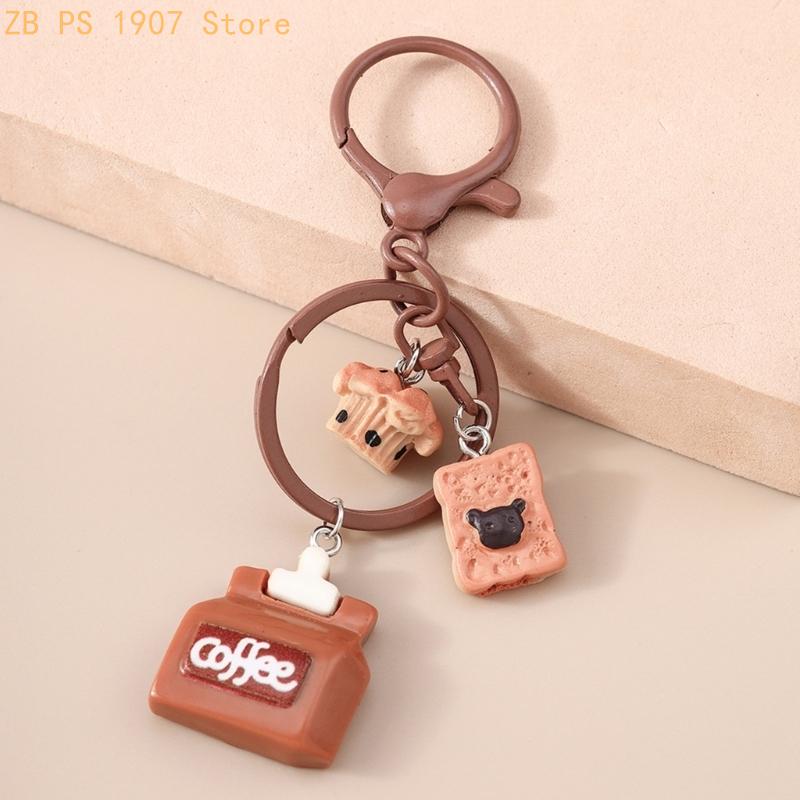 Resin Art Letter Keychain - Llavero único estilo panadería aleación y