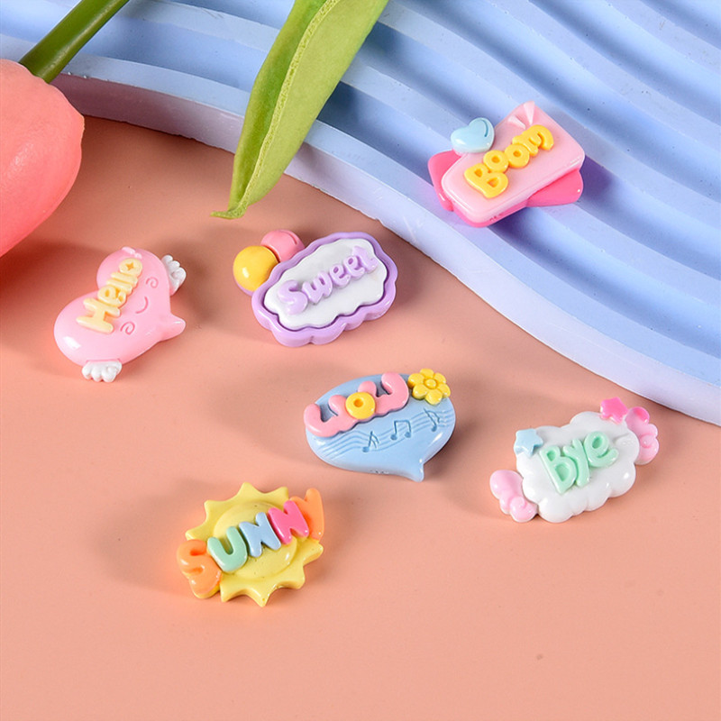 Resin Art Letter Keychain - 10/20/30 Piezas de Adornos de Resina