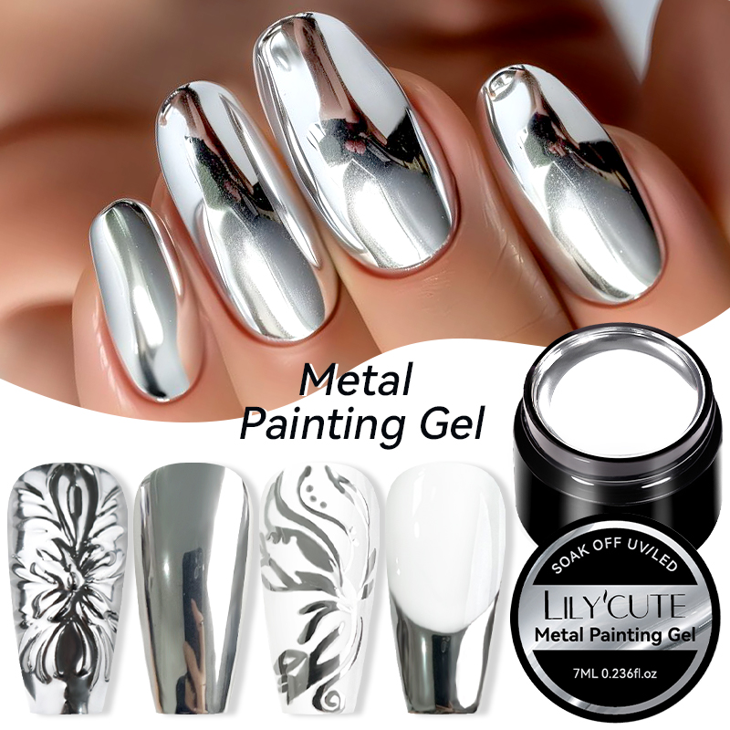 Resin Art Varnish - LILYCUTE 7ML pintura metálica Gel cromo