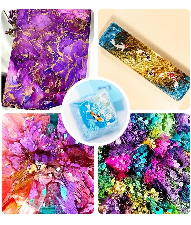 Tinta de Alcohol de 22 colores - Resin Pigment Alcohol Ink reseña y precio