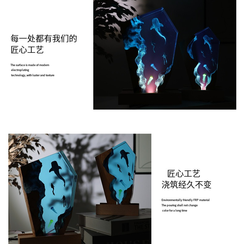 Adorno Luminoso de Resina con  - Resin Art For Anniversary Gift reseña y precio