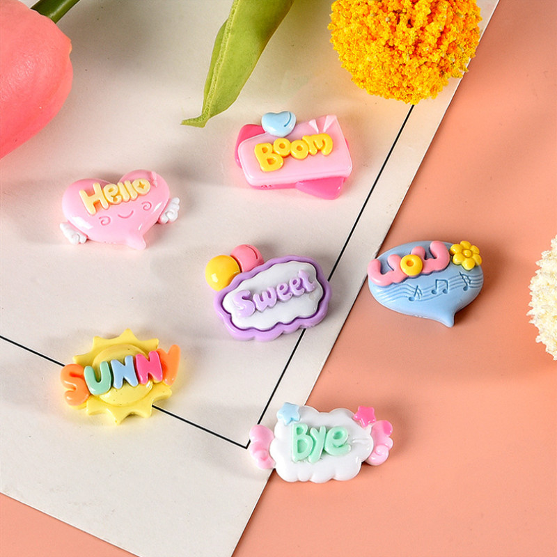 10/20/30 Piezas de Adornos de  - Resin Art Letter Keychain reseña y precio