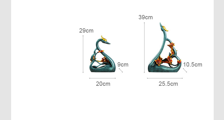 Parejas amantes de los cisnes  - Resin Art For Anniversary Gift reseña y precio