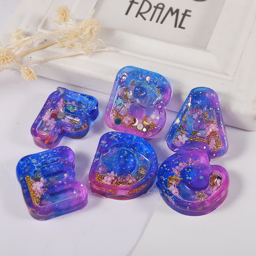 Molde de silicona DIY para art - Resin Art Letter Keychain reseña y precio