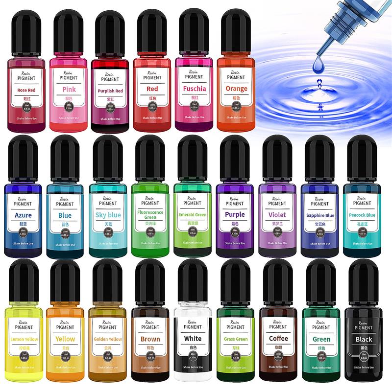 24 colores, 10ml/botella, pigm - Resin Pigment Alcohol Ink reseña y precio